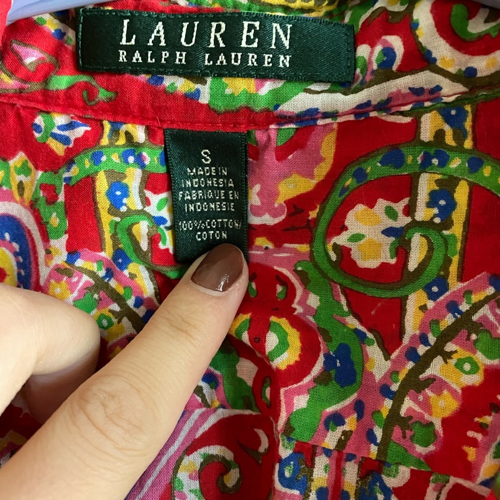 Lauren Ralph Lauren Colorful Button-Down ❤️ - Picture 3 of 3